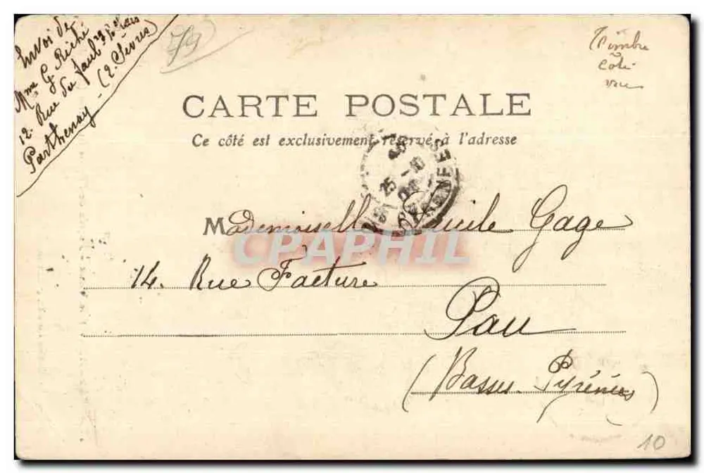 Parthenay le Vieux — Façade de l'Église Saint-Pierre (XIe siècle) — Cliché et collection Cordier, 4e édition - Rückseite