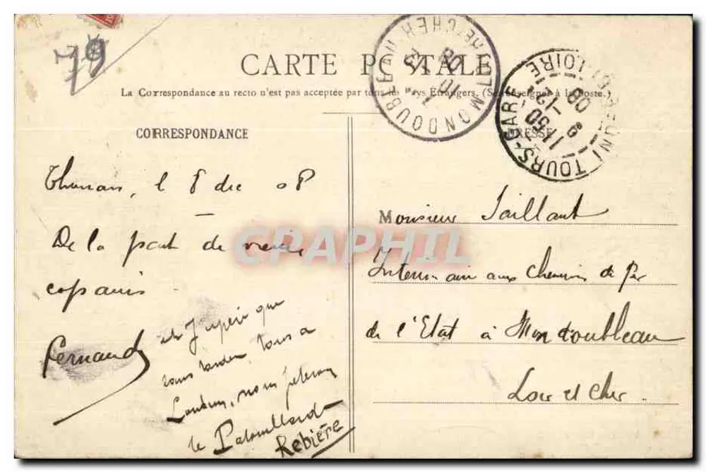 Farandole Thouarsaise — Sammlung J.F. — Lib. Vve Delabarré, Verlag - Rückseite