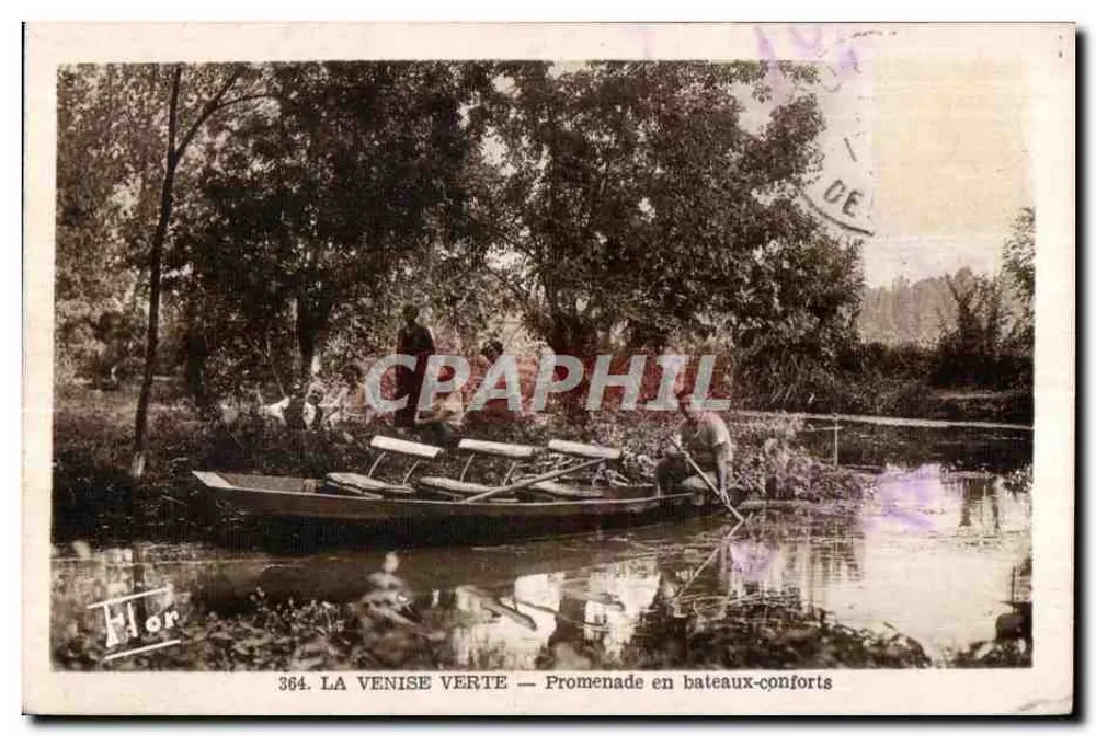 La Venise Verte — Fahrt auf Komfortbooten — Éd. Artistiques Marcel Carrière, Nort - Vorderseite
