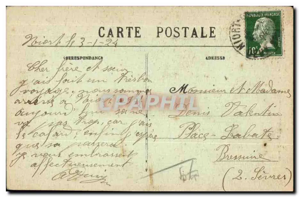 Der Marais Poitevin — Conche du Port à Irleau — Sammlung Max Menard, n°177 - Rückseite