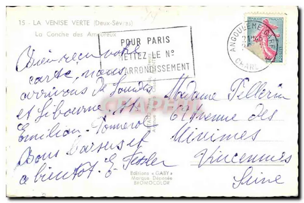 Die Liebeshöhle — Angoulême — Editions GABY - Rückseite