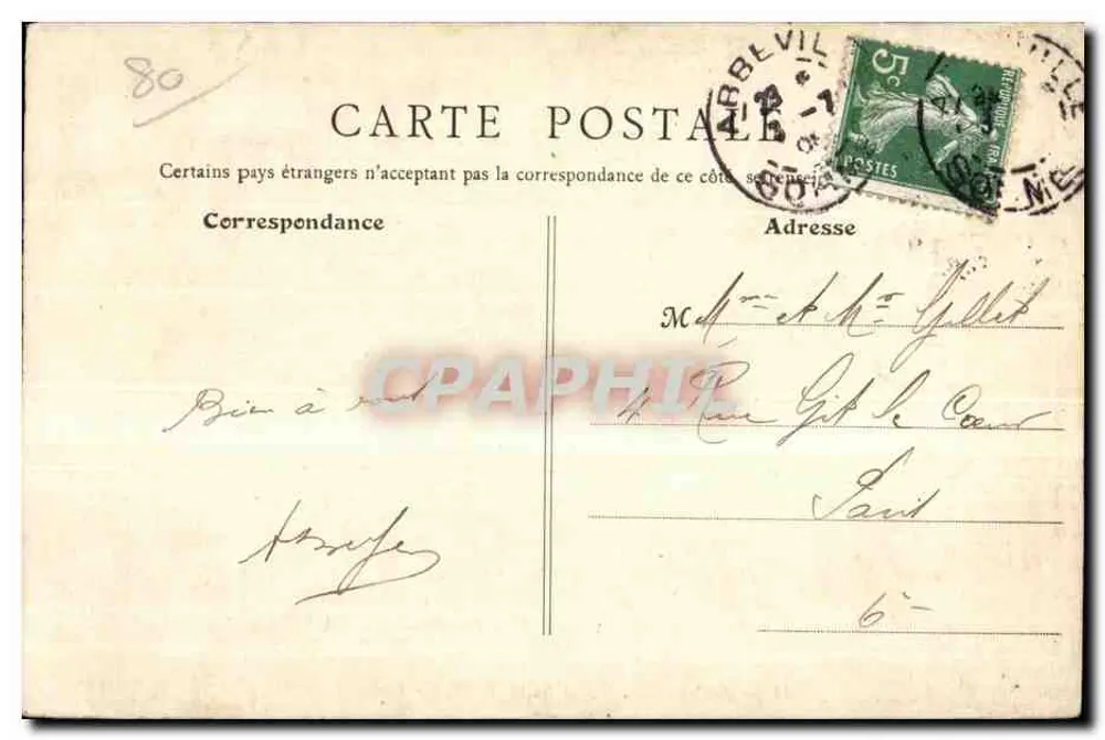 Abbeville — Igreja de São Vulfredo — A abside — B.F., Paris - Verso