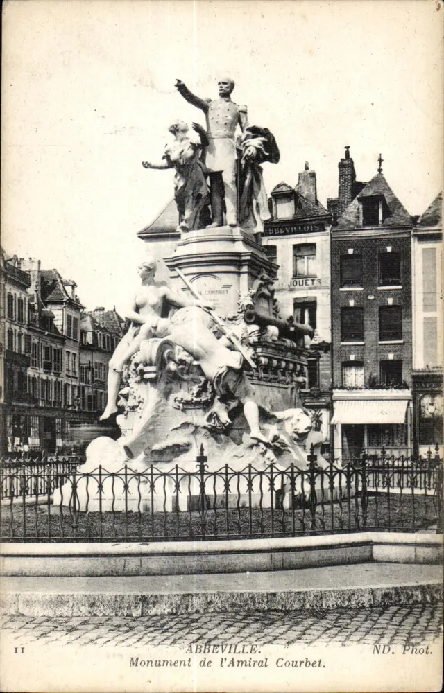 Abbeville — Denkmal für Admiral Courbet — ND. Phot. - Vorderseite