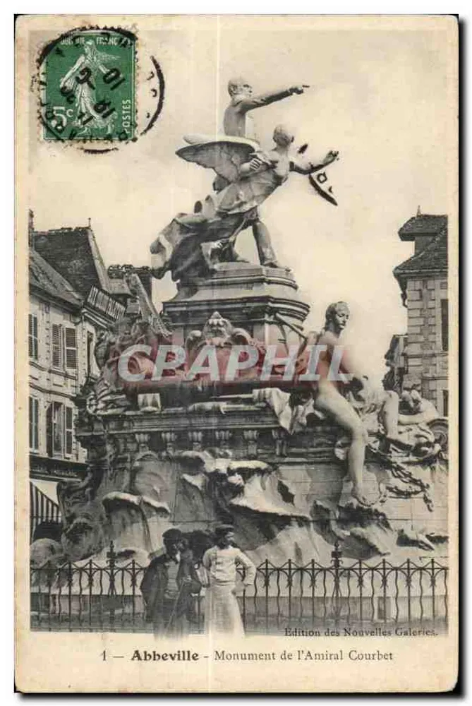 Abbeville — Denkmal des Admirals Courbet — Ausgabe der Nouvelles Galeries, Nr. 4 - Vorderseite