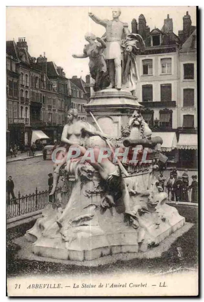 Abbeville — Die Statue des Admirals Courbet — LL. Nr. 71 - Vorderseite