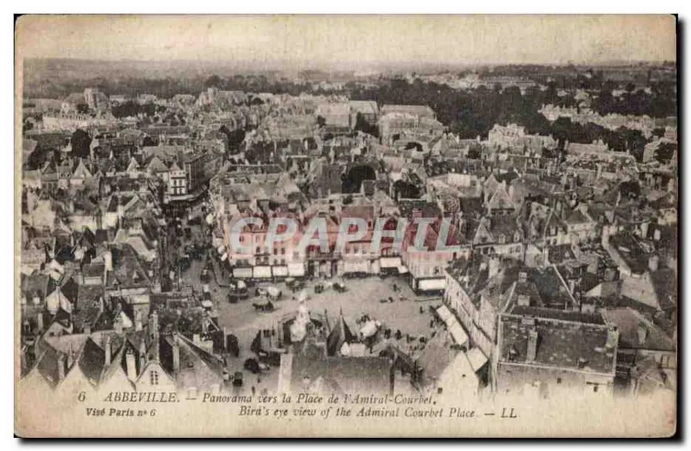 Abbeville — Panorama zum Place de l'Amiral-Courbet — Viné Paris n° 6 - Vorderseite