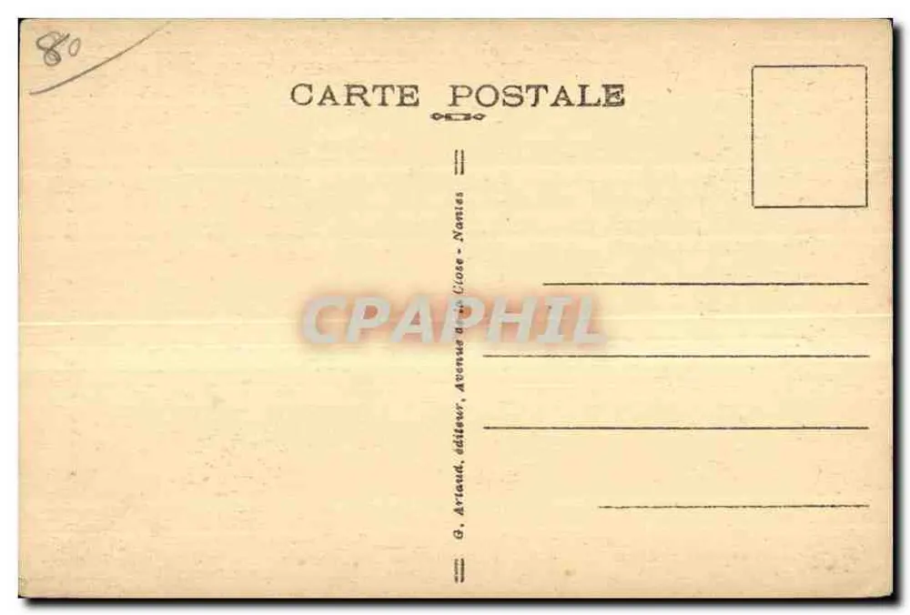 Abbeville — Abside da Catedral — G. Artaud, editor, Nantes - Verso