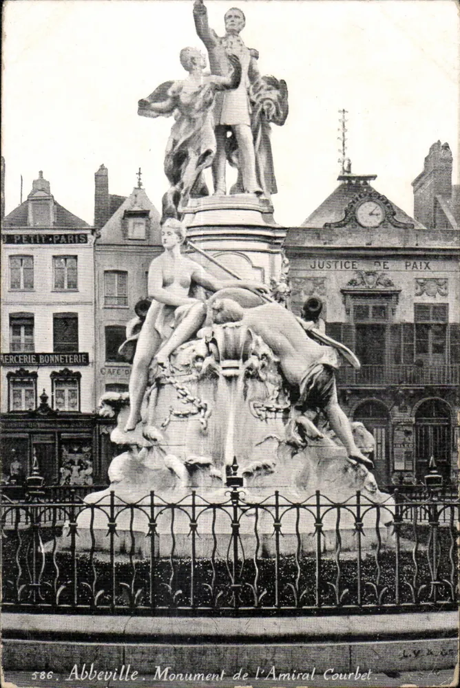 Abbeville — Denkmal des Admirals Courbet — L.V. & Cie - Vorderseite