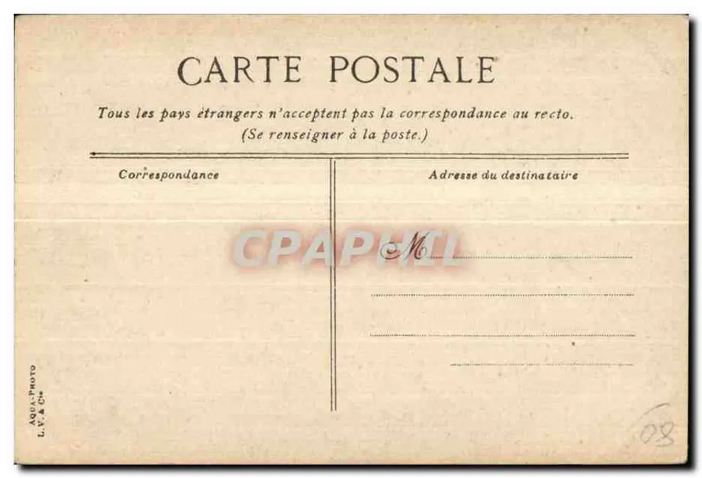 Abbeville — Denkmal des Admirals Courbet — L.V. & Cie - Rückseite