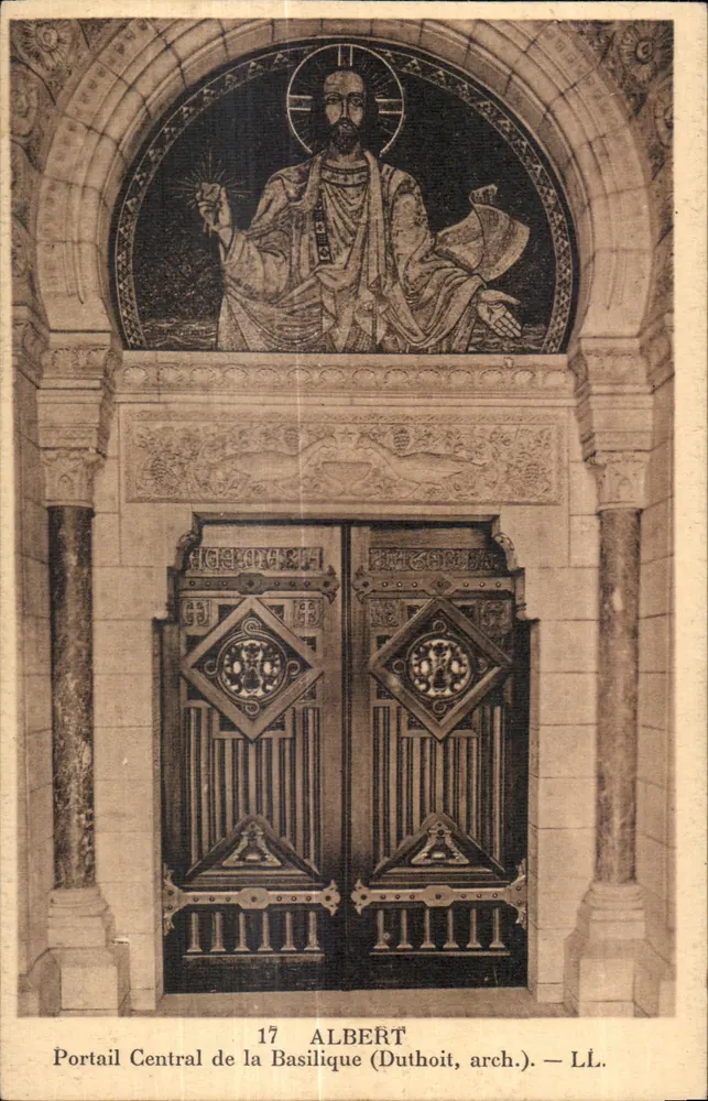 Centralna brama Bazyliki — Duthoit, arch. — LL. - Awers