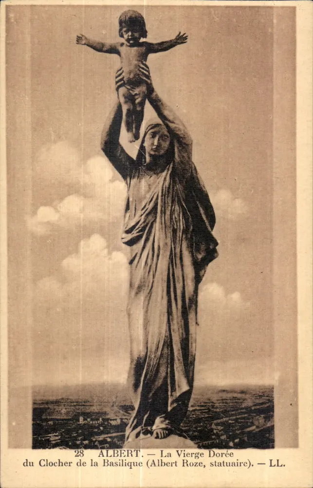 Albert — La Vierge Dorée, statua al campanile della basilica — LL. - Recto