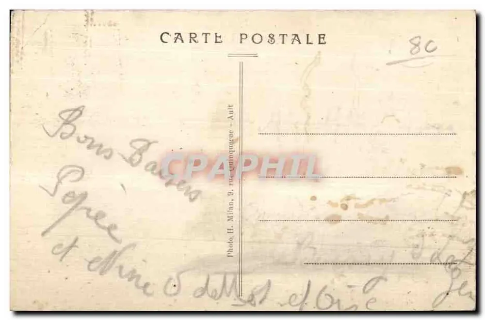 AULT (Somme) — Die Strände bei Ebbe und das Casino. - Rückseite