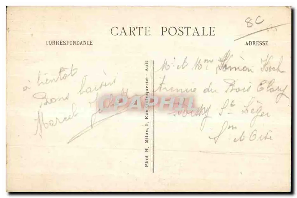 AULT (Somme) - Marée descendante — Wystawa Kolonialna w Paryżu 1931 — Fot. H. Milan - Rewers