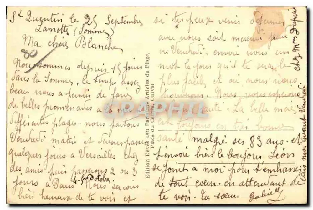 Onival - As Planchas — LL — Edição Devêt «Au Parfait» - Verso
