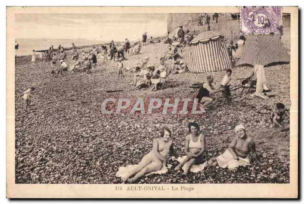 AULT-ONIVAL - A Praia — editor Ed. A. Lignier, n° 114 - Frente