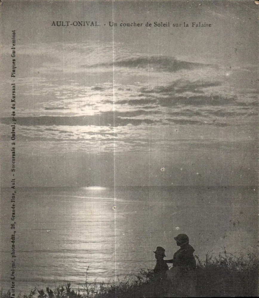 Ault-Onival - Ein Sonnenuntergang am Kliff — Maurice Lévèque, Fotograf, 26, Grande-Rue, Ault - Vorderseite