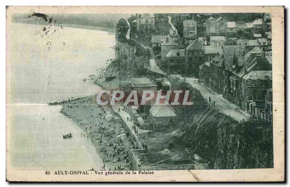 Ault-Onival — Vue générale de la Falaise — Édition A. Liguier, n°63 - Vorderseite