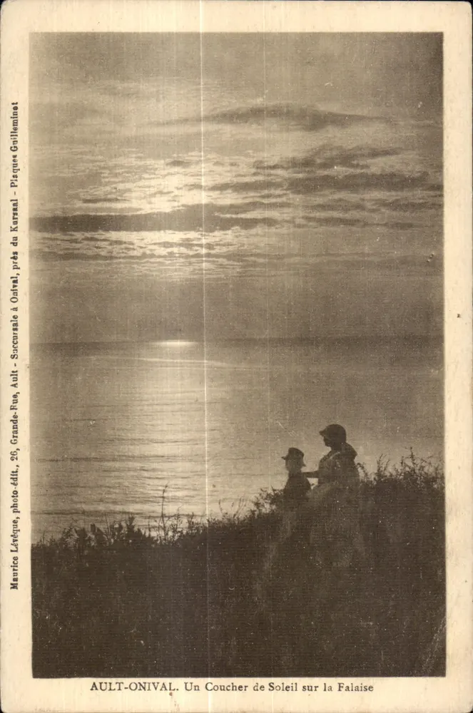 AULT-ONIVAL. Ein Sonnenuntergang über die Klippen — Maurice Lévèque, Foto-Verlag, Nr. 26 - Vorderseite