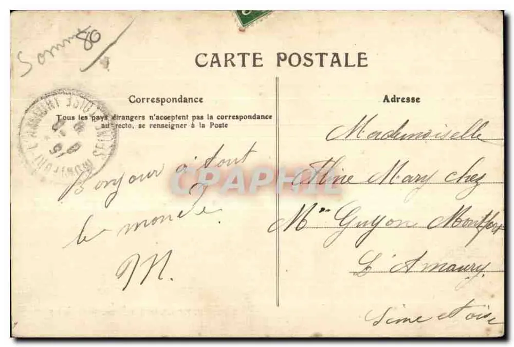 Ault-Onival - A Esplanada em direção a Cayeux — editor Mullen, 9 rue Quinquerue, Ault (Somme) - Verso