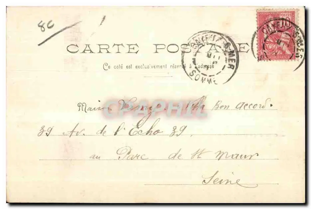 Cayeux-sur-Mer — A Praia — Imp. Ricard-Leclercq, 5-Vaîtry-sur-Somme - Verso