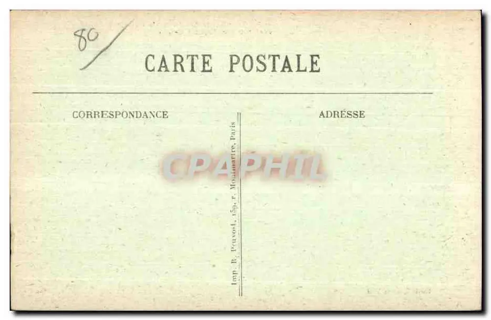 Corbie (Somme) — Ruinierte Kirche aus Sicht der Auguste Gendre Straße — Verlag C. Lavallard - Rückseite