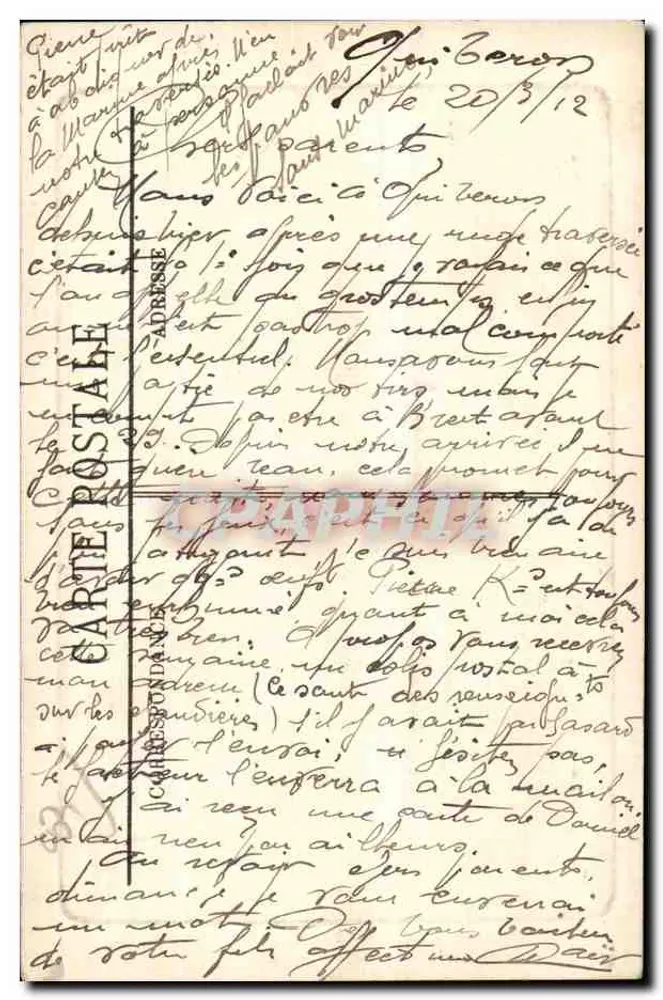 Les Sablettes. Riva van de Zee. De Strand. — Uitgever L.L. — Postzegel 10c Franse Republiek - Achterkant