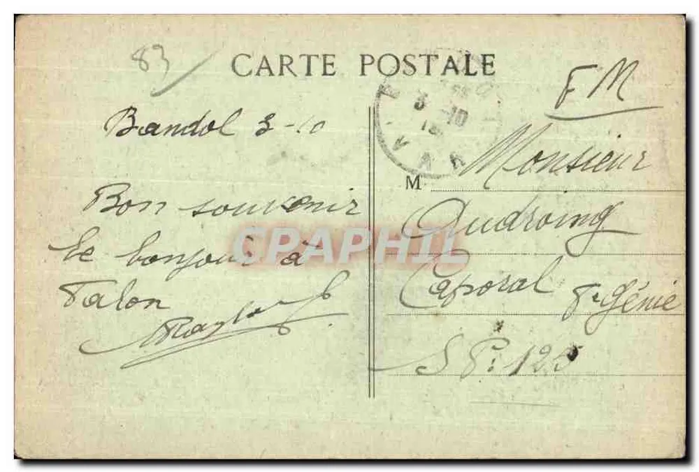Bandol-sur-Mer — Hilfsspital — Verlag C. Budry - Marseille - Rückseite