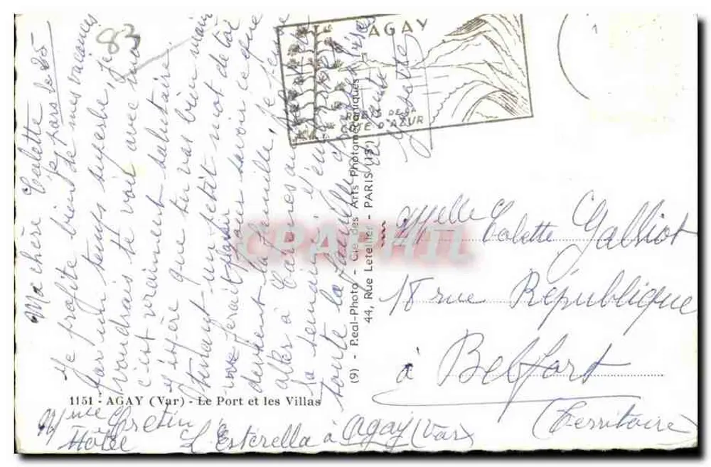 Agay - Il Porto e le Ville — 1151 — Cap - Verso