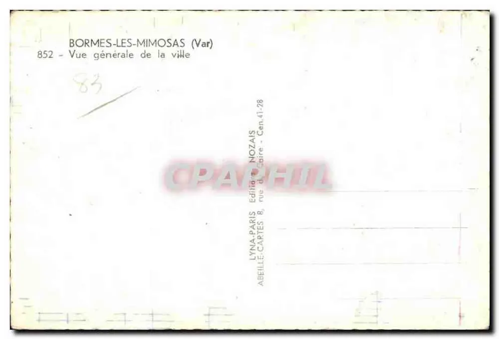Bormes-les-Mimosas — Allgemeine Ansicht der Stadt — LYNALLE-NOZAIS - Rückseite