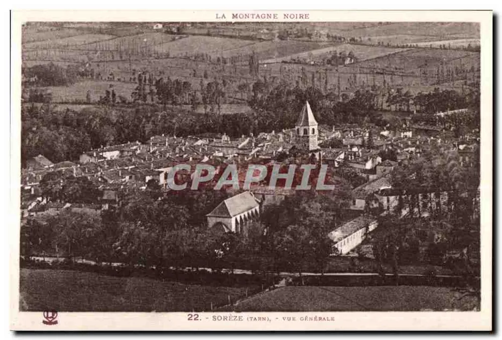 Sorèze (Tarn) — Allgemeiner Blick — Phototypie Labouchère, Toulouse, Nr. 22 - Vorderseite