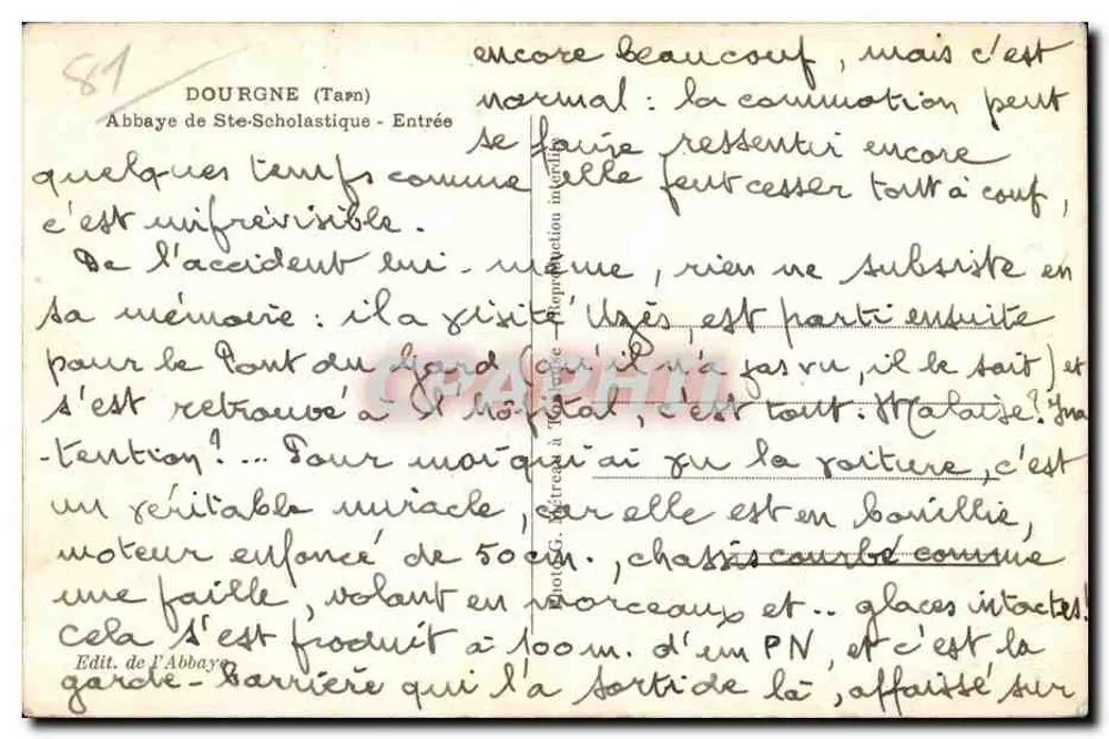 Abtei Sainte-Scholastique — Dourgne (Tarn) — Verlag der Abtei - Rückseite