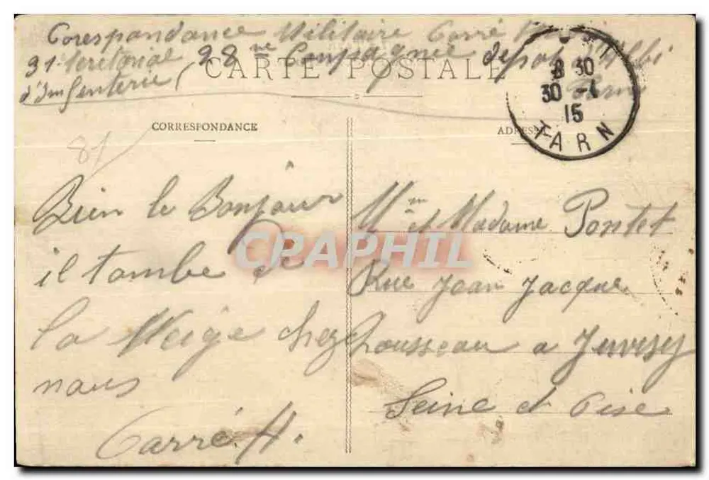 Mazamet — Fabrik der Resse — Fotografie Pens, Albi - Rückseite