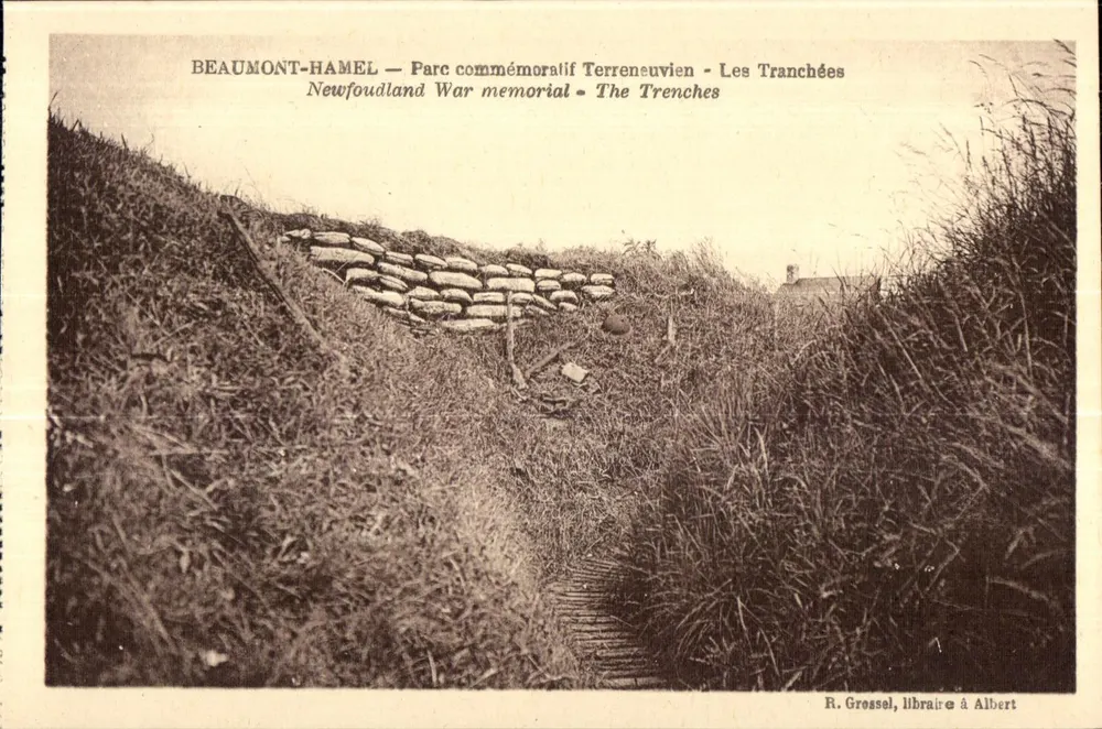 Beaumont-Hamel — Gedenkpark Terreneuvian — Die Schützengräben - Vorderseite