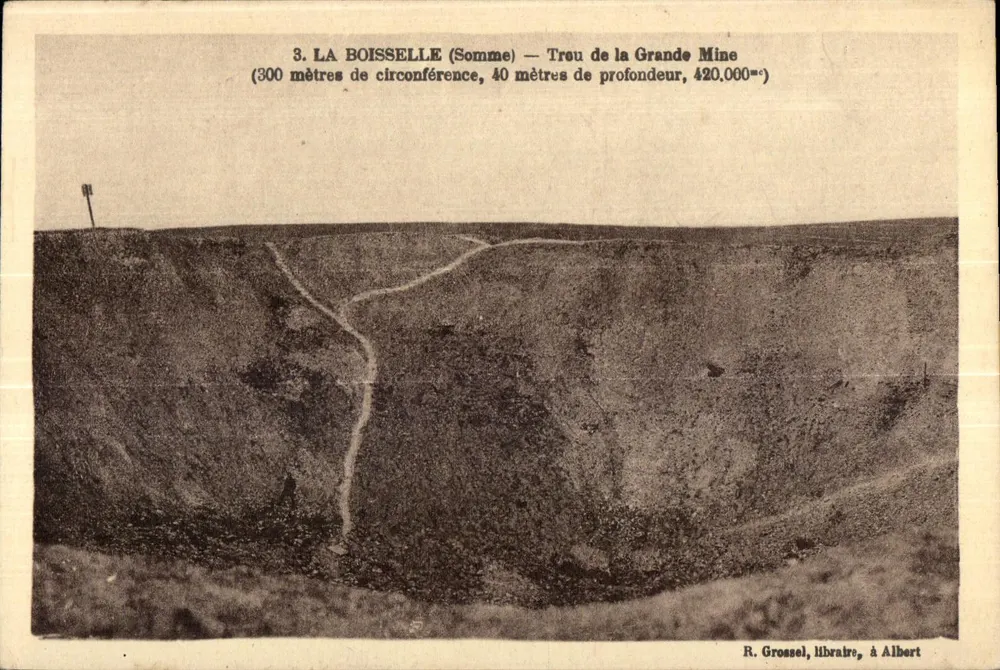 La Boisselle (Somme) — Der Große Schacht — R. Grossel, Buchhändler, in Albert - Vorderseite