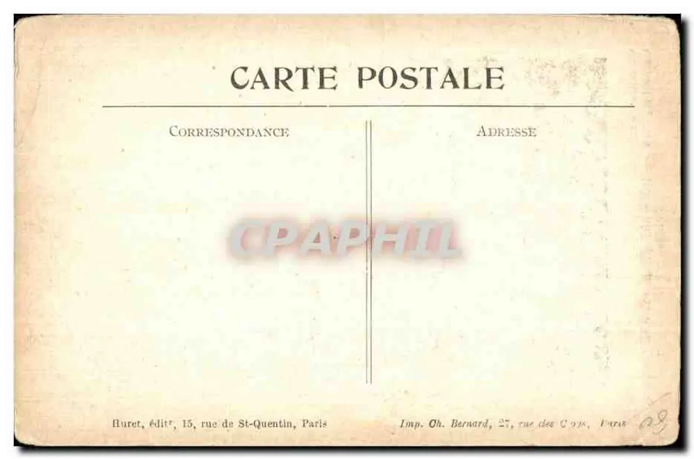 Rouvroy-en-Santerre (Somme) — Ruines d'un bâtiment avec cheminée après la guerre 1914-1915 — Visé à Paris No.162 - Verso