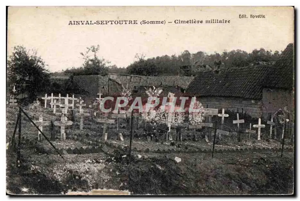 Ainval-Septoutre (Somme) — Cimetière militaire — Edit. Hovette - Vorderseite