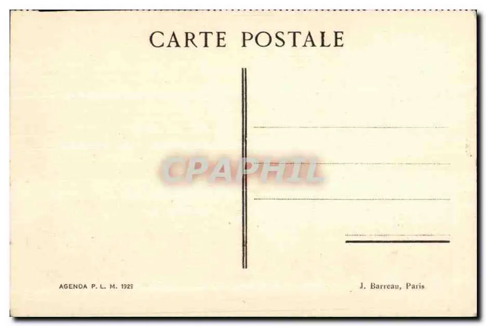 Tunisi — vista panoramica con minaretto — Cl. Soler, Agenda P. L. M. 1929 - Verso