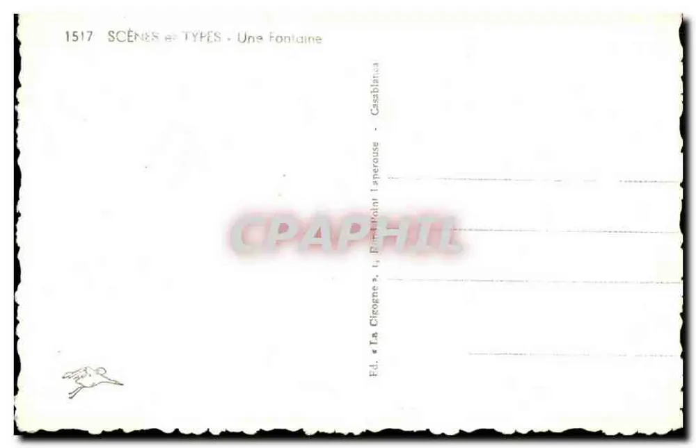 Fontaine — Casablanca — Éd. P. Wain Lanerouse - Verso