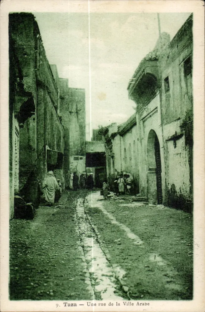 Taza — Eine Straße in der Arabischen Stadt — Phototypie S. r. Rochambeau, Algier - Vorderseite