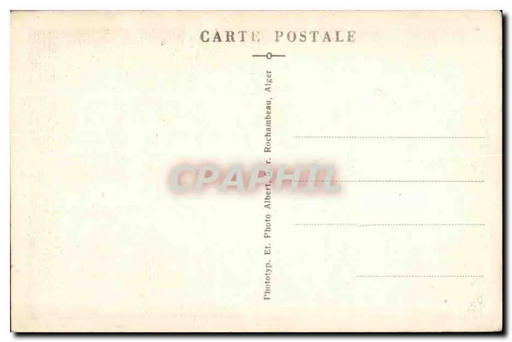 Taza — Eine Straße in der Arabischen Stadt — Phototypie S. r. Rochambeau, Algier - Rückseite