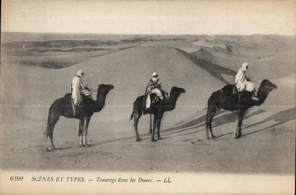 Tuaregs in den Dünen — SCÈNES ET TYPES — LL. — n° 6192 - Vorderseite