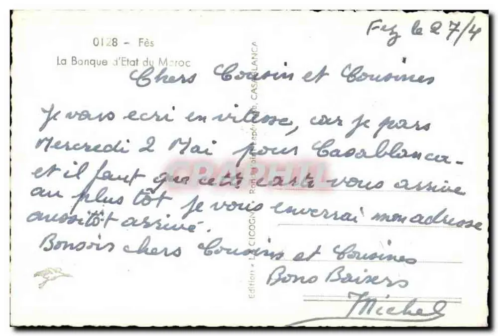 Bank Gospodarczy Maroka — Fès — Wydawnictwo Casblanca - Rewers