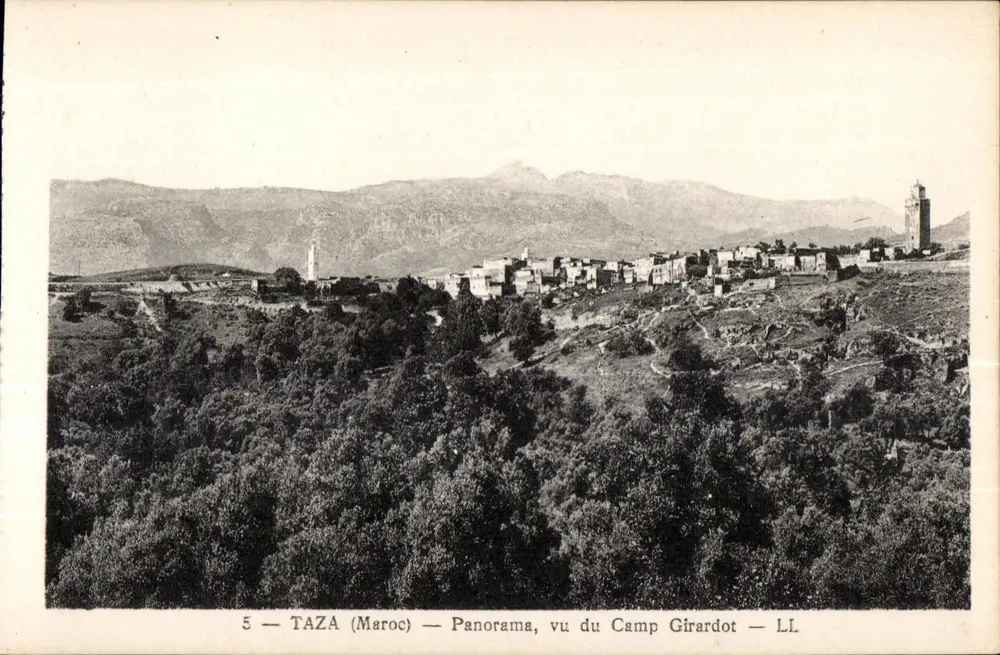 Taza (Marokko) — Panorama aus dem Camp Girardot — LL - Vorderseite