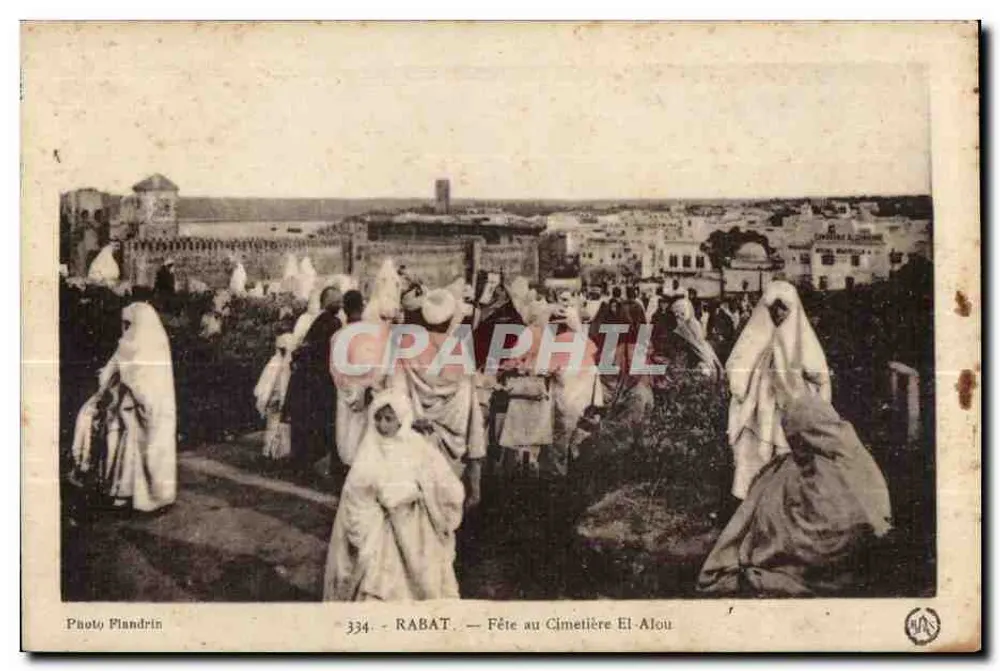 RABAT — Fest auf dem Friedhof El-Alou — Photo Plandrin, n°334 - Vorderseite