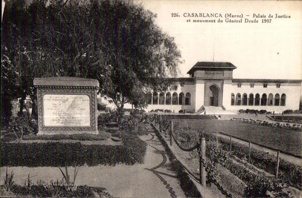 Casablanca (Marokko) — Gerichtshof und Denkmal für General Drude 1907 — B. edit. Casablanca - Vorderseite