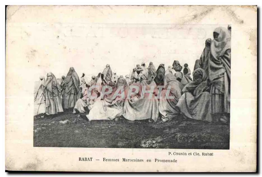 Rabat — Mulheres Marroquinas em Passeio — P. Cousin et Cie, Rabat - Frente