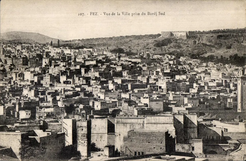 Fès — Ansicht der Stadt vom Südbastion aus — Unbekannter Verlag, Nr. 107 - Vorderseite