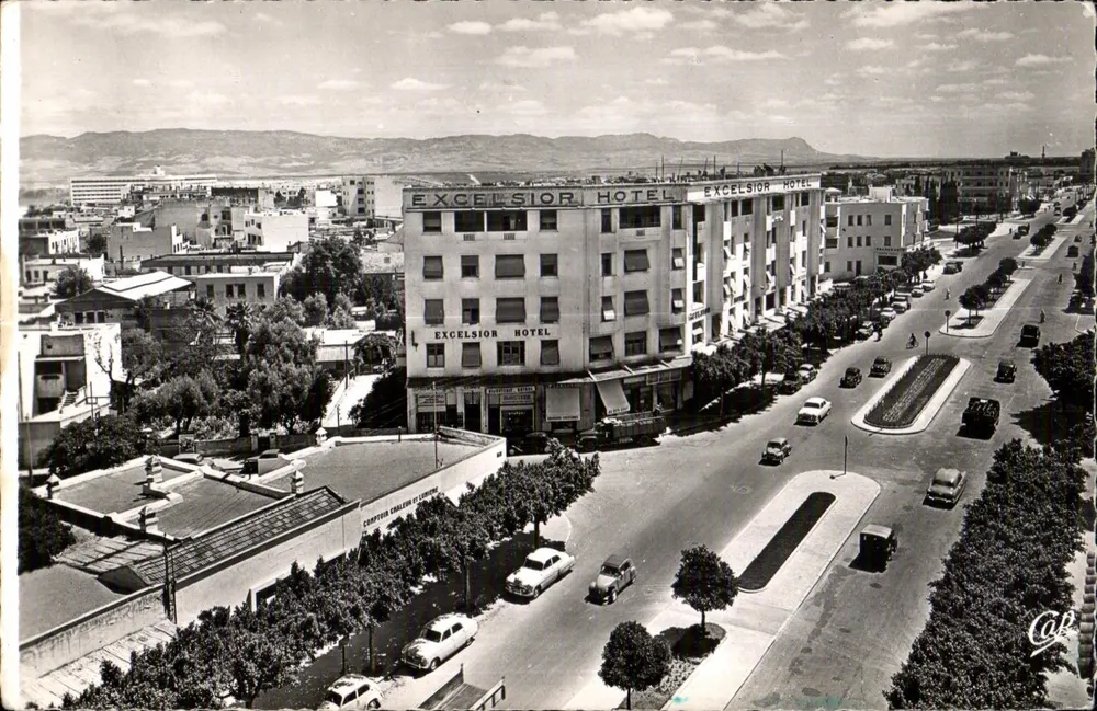 Hotel Excelsior — vista aerea — C.P. (Cirque des Arts Photomécaniques, Parigi) - Recto