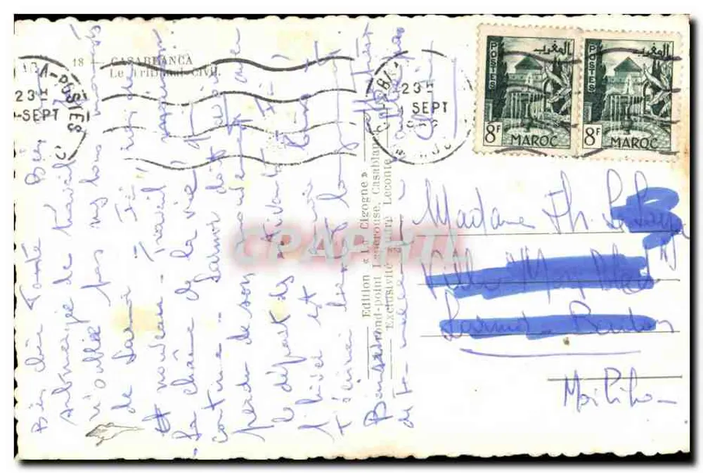 Casablanca — Das Zivile Tridional — Édition La Cigogne - Rückseite