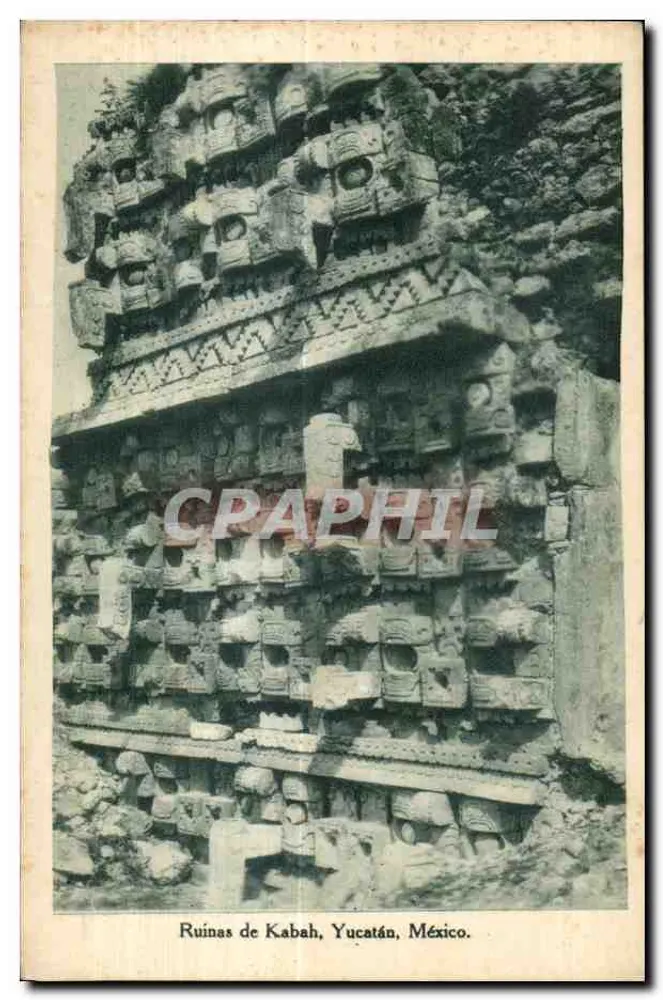 Ruinas de Kabah, Yucatán, México — Detail eines Denkmals — Verlag nicht sichtbar - Vorderseite